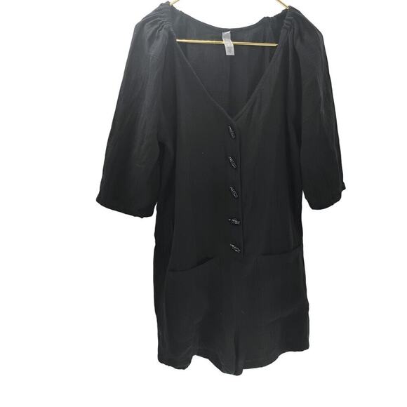 Billabong E1206 Womens Black Work Play Romper Size M - Picture 1 of 12